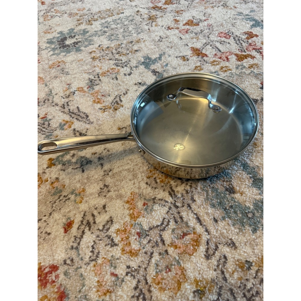 Emeril Lagasse 3 Qt Stainless Steel Saute Pan with Glass Lid Silver Professional